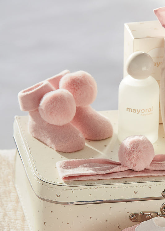 MAYORAL SOCKS & HEADBAND SET- ROSE