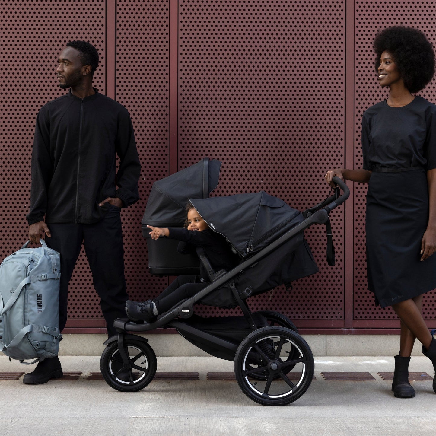 THULE URBAN GLIDE 3 DOUBLE STROLLER BLACK