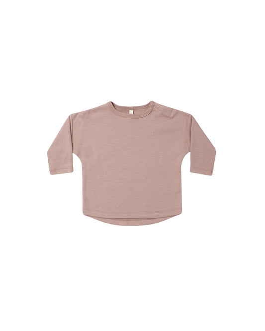 QUINCY MAE LONG SLEEVE TEE MAUVE
