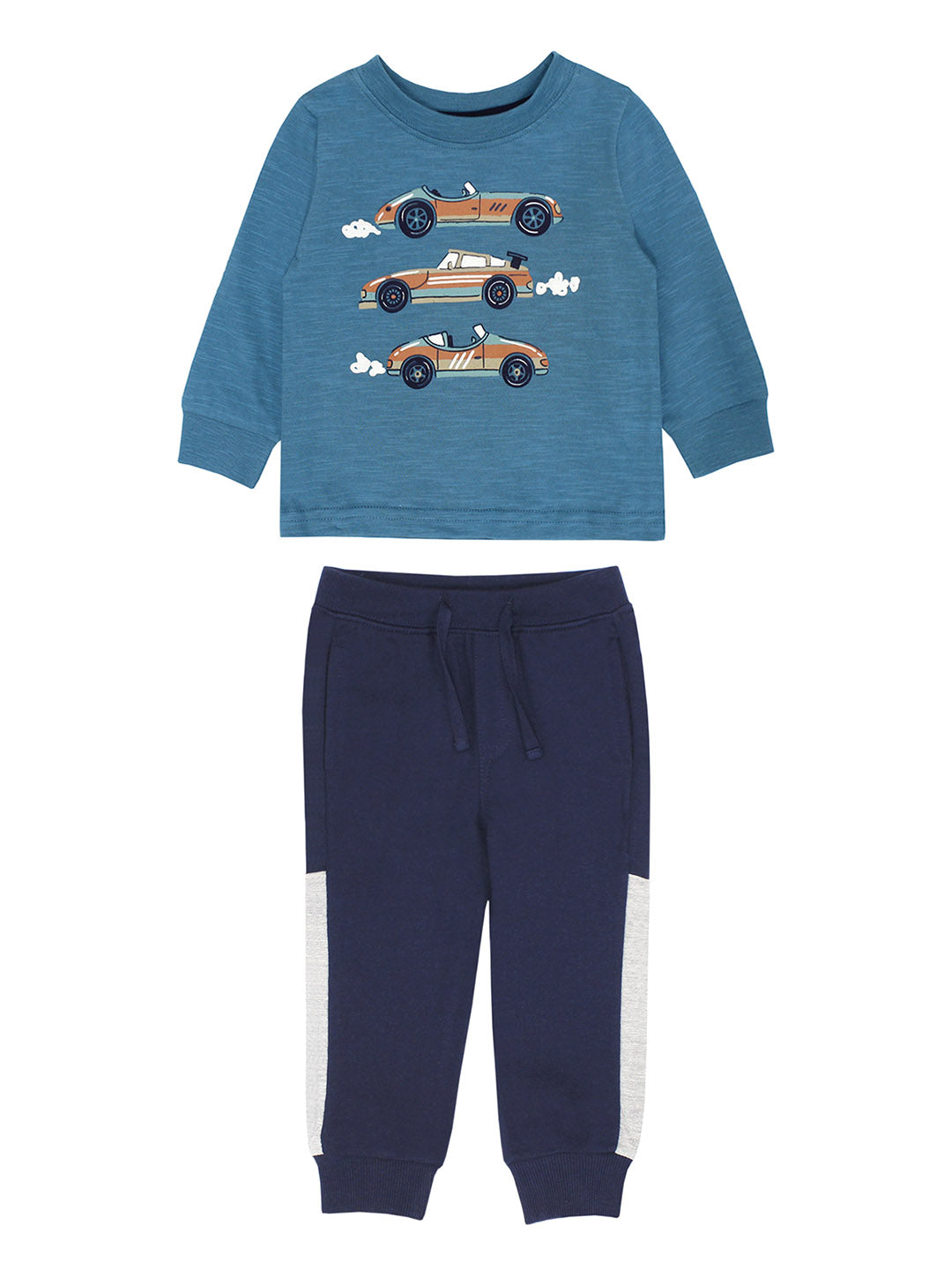 RACE CAR STACK TOP W/ NAVY TERRY PANT