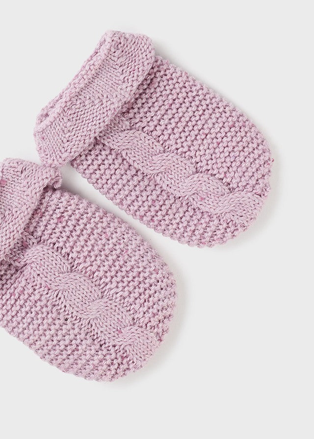 MAYORAL MITTENS, HAT AND SCARF SET- VIOLET