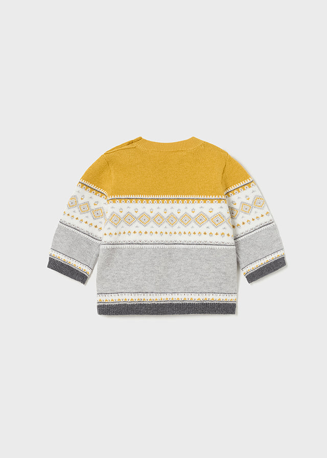 MAYORAL JACQUARD SWEATER - MUSTARD
