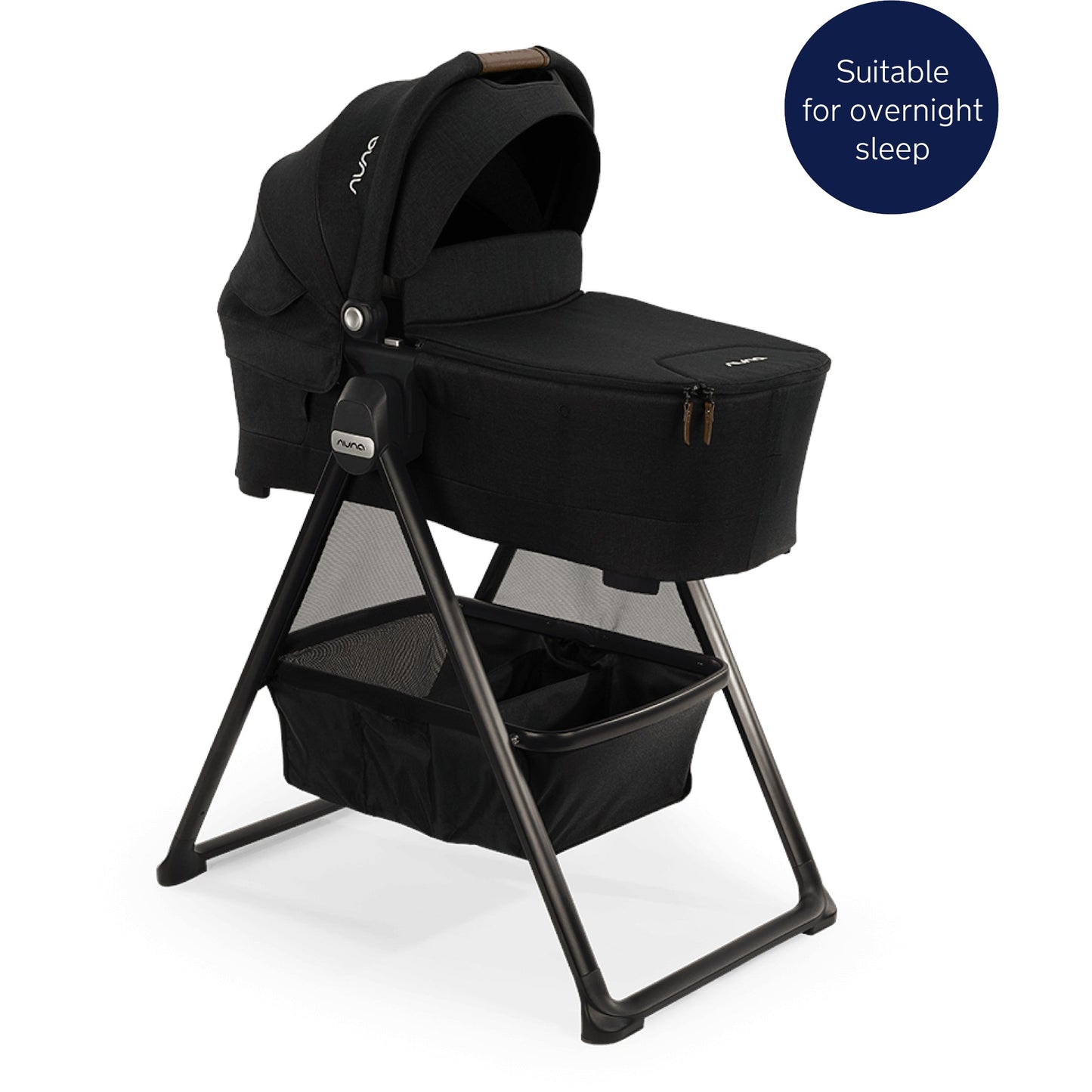 NUNA SWIV™ & TRIV™ series bassinet + stand CAVIAR