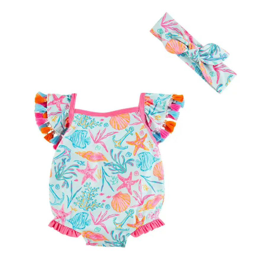 SEA SWIMSUIT & HEADBAND SET