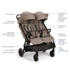NUNA TRVL DUBL STROLLER