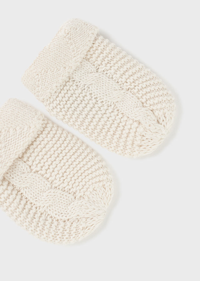 MAYORAL MITTENS, HAT AND SCARF SET- BEIGE