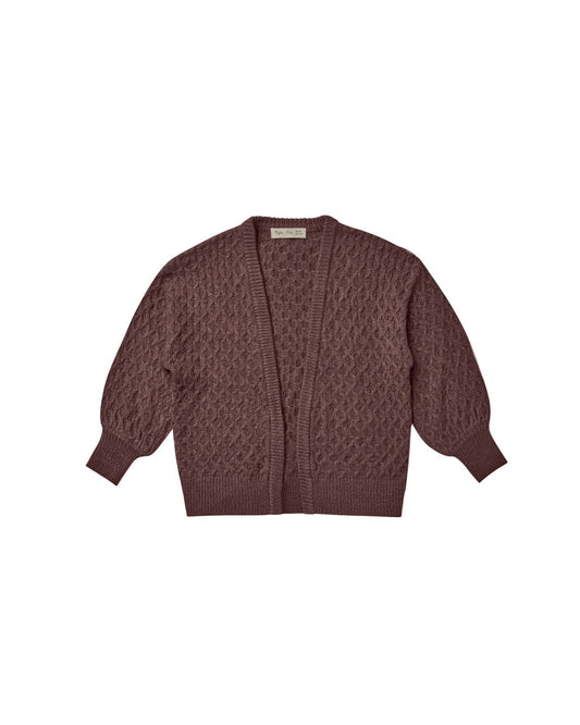 RYLEE + CRU GRETEL CARDIGAN - PLUM
