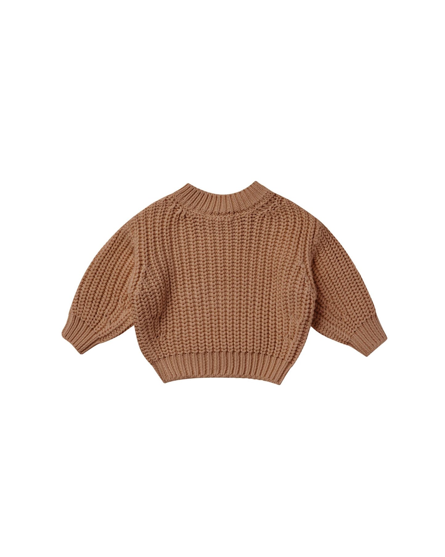 QUINCY MAE CHUNKY KNIT SWEATER CINNAMON