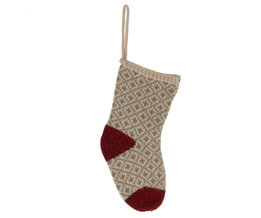 MAILEG CHRISTMAS STOCKING - SOFT GREY