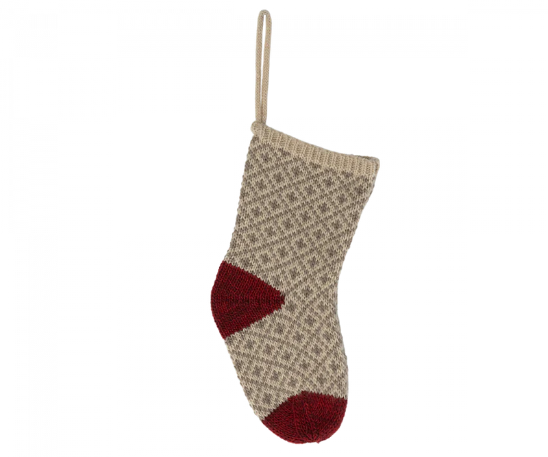 MAILEG CHRISTMAS STOCKING - SOFT GREY