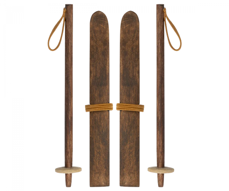 MAILEG SKI AND SKI POLES, BIG SISTER & BIG BROTHER