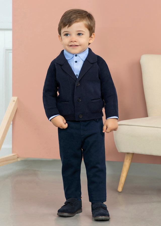 ABEL & LULA HOUNDSTOOTH PANTS BABY - MARINO