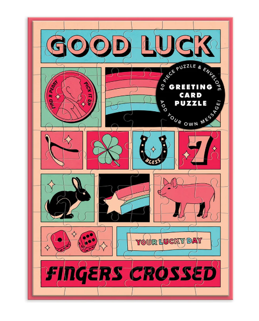 GREETING CARD PUZZLE - GOOD LUCK