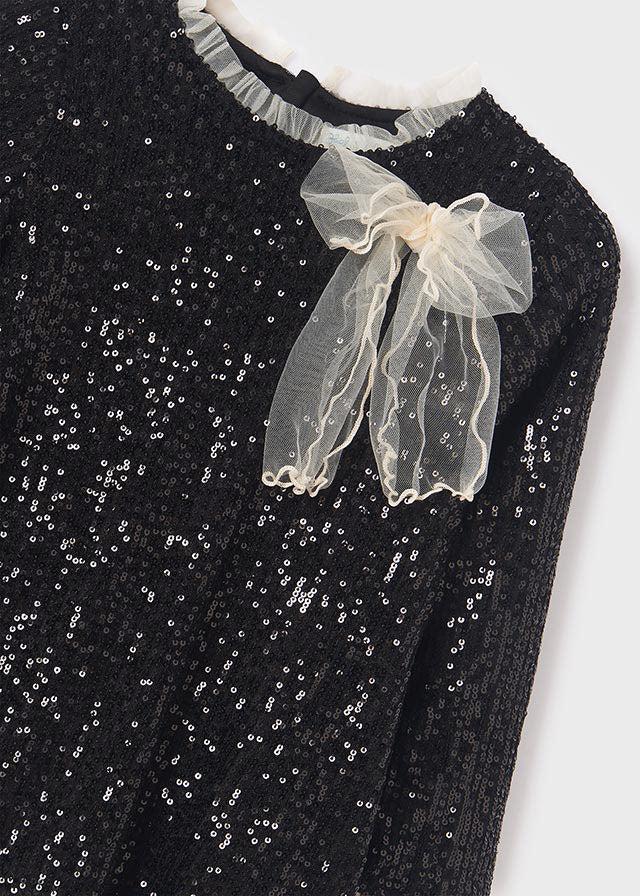 ABEL & LULA SEQUIN DRESS - BLACK