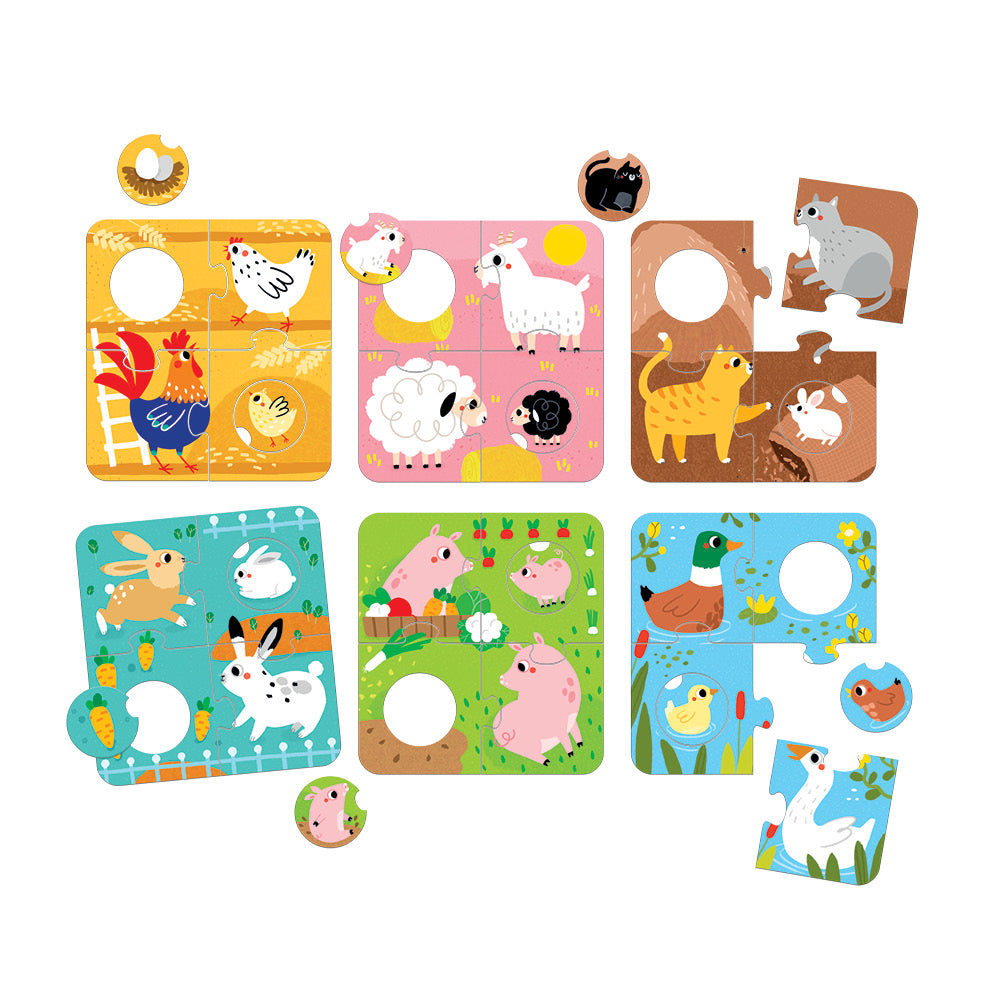 MATCH THE FARM ANIMALS PUZZLES