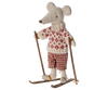 MAILEG SKI AND SKI POLES, MUM & DAD MOUSE