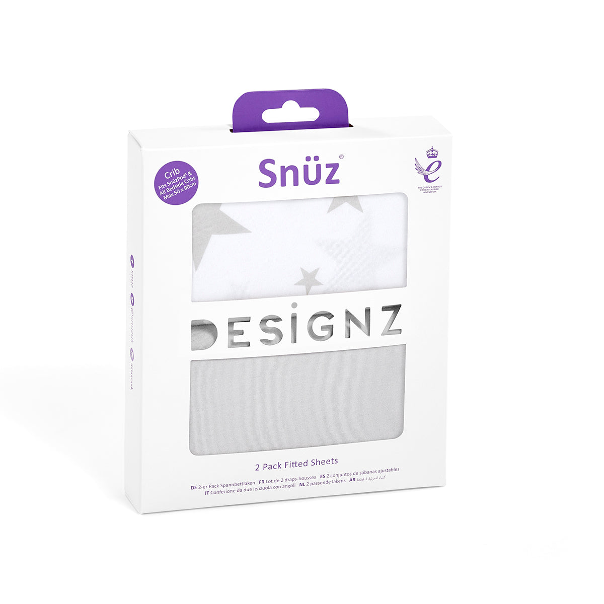 SNUZ TWIN PACK FITTED BASSINET SHEETS