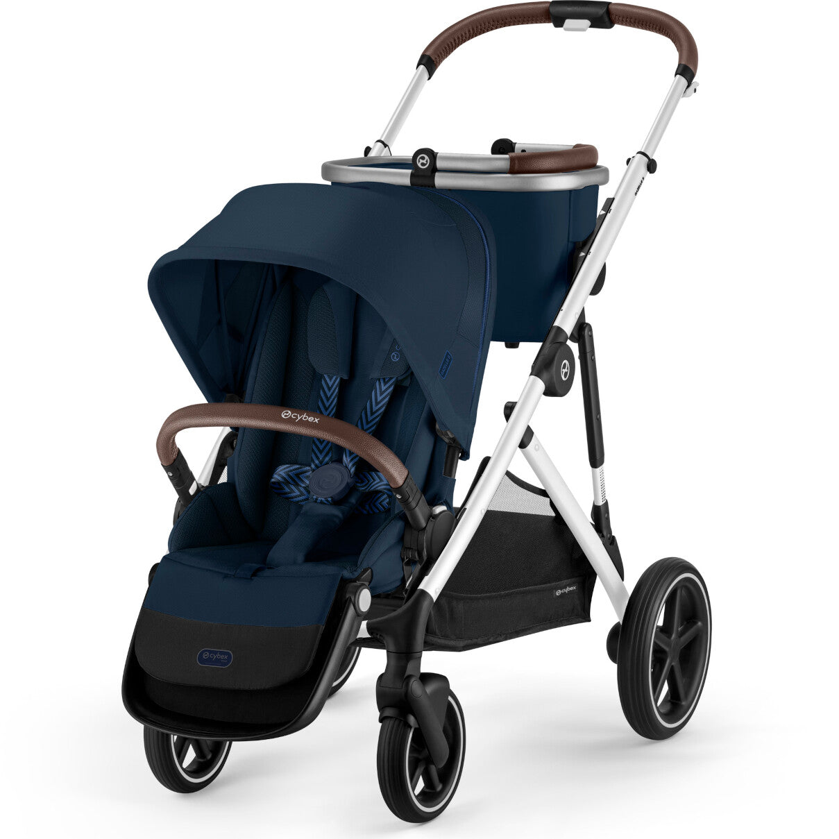 Gazelle S Stroller by Cybex Taupe Frame with Stormy Blue Seat