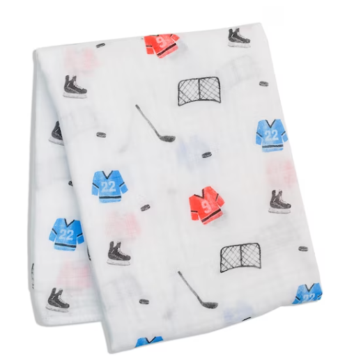 LULUJO COTTON SWADDLE - HOCKEY