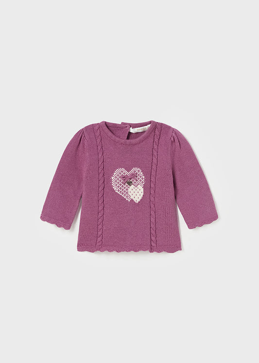 MAYORAL JACQUARD SWEATER - EGGPLANT