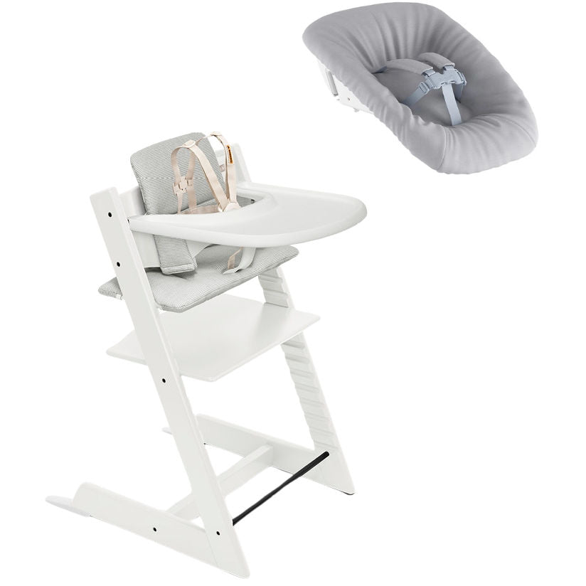 STOKKE TRIPP TRAPP HIGH CHAIR² WITH CUSHION, TRAY AND NEWBORN SET