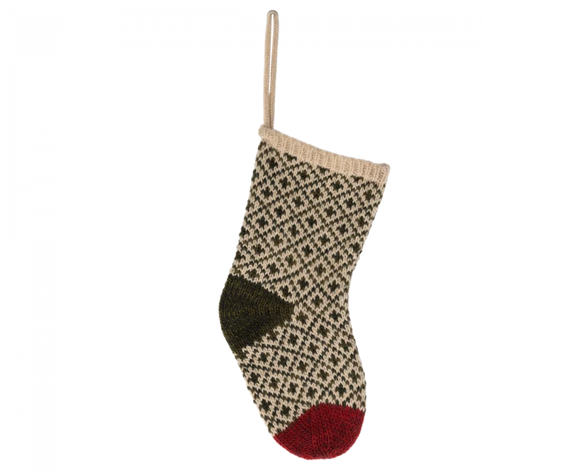 MAILEG CHRISTMAS STOCKING, WINTER GREEN