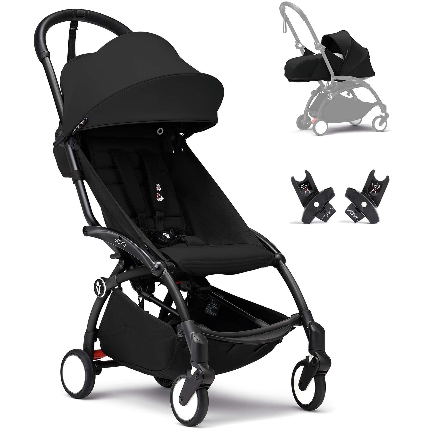STOKKE YOYO STROLLER FROM NEWBORN TO TODDLER BLACK