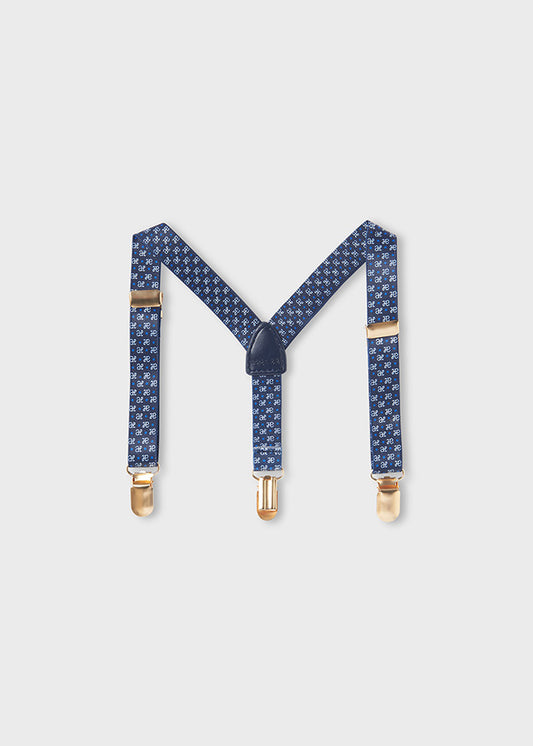 ABEL & LULA LOGO SUSPENDERS - NAVY BLUE