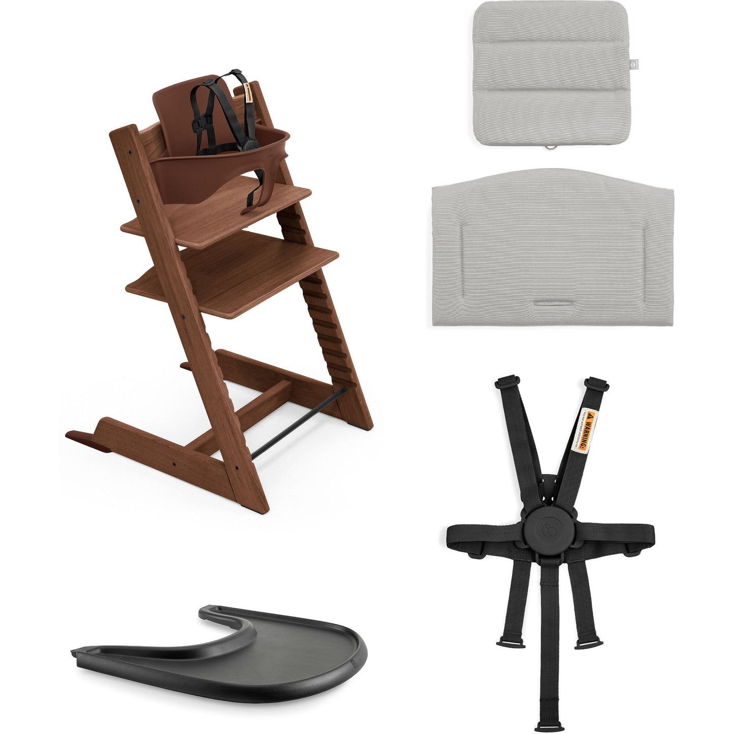 STOKKE TRIPP TRAPP HIGH CHAIR² OAK WITH CUSHION + STOKKE TRAY