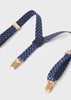 ABEL & LULA LOGO SUSPENDERS - NAVY BLUE