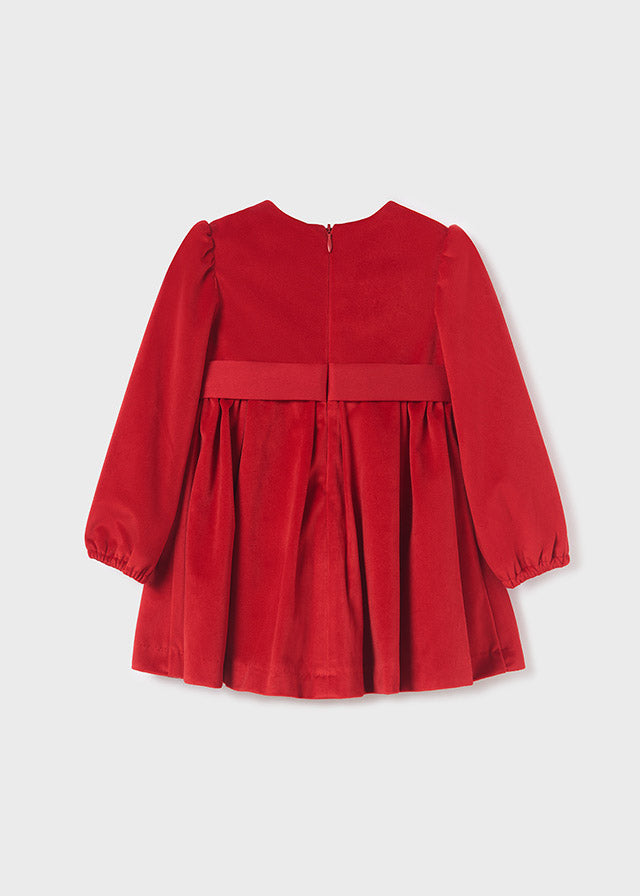 ABEL & LULA VELVET DRESS - RED
