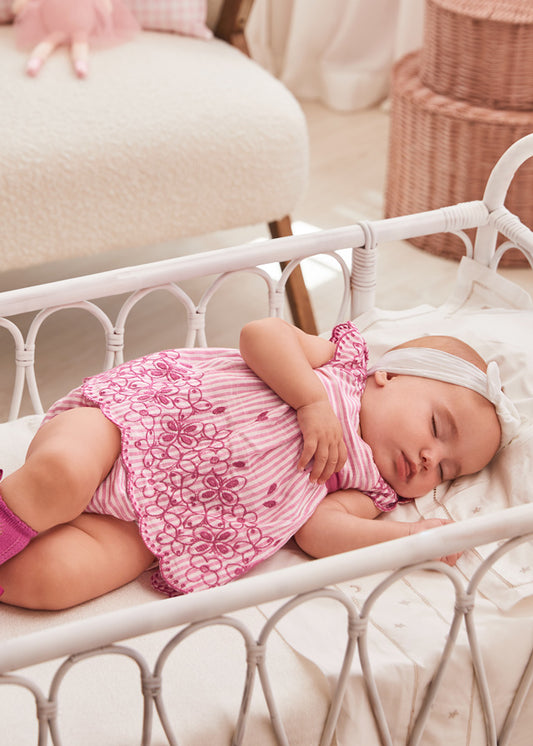 MAYORAL EMBROIDERED DRESS WITH HEADBAND