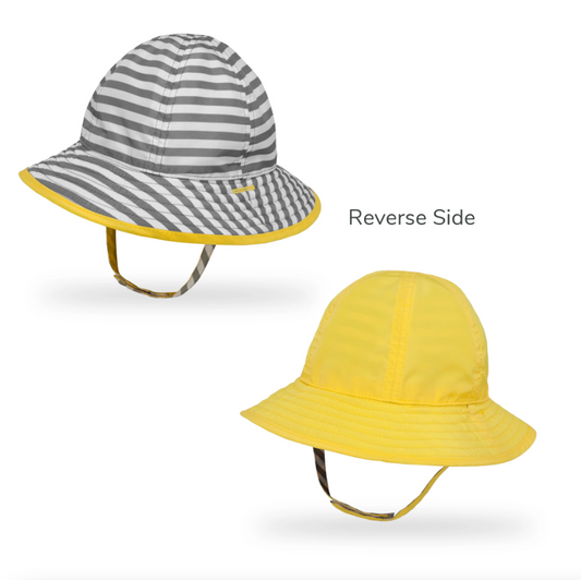INFANT SUNSKIPPER BUCKET -QUARRY STRIPE/LEMON