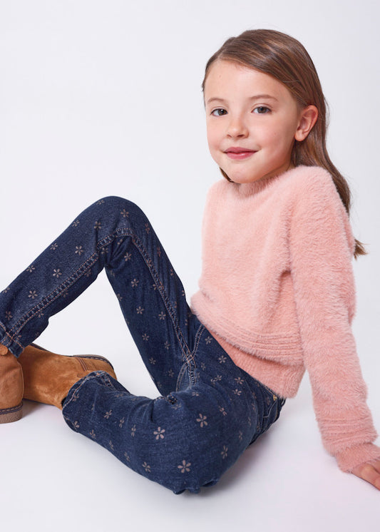 MAYORAL PRINTED DENIM PANTS