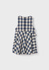 ABEL & LULA PLAID PINAFORE DRESS - NAVY