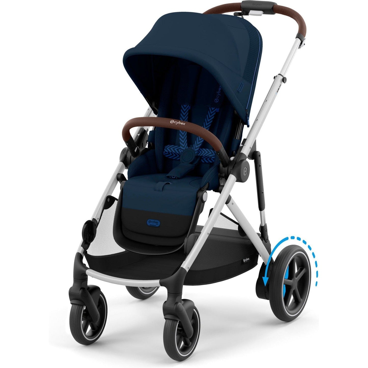CYBEX E-GAZELLE S ELECTRONIC ASSIST SINGLE-TO-DOUBLE STROLLER