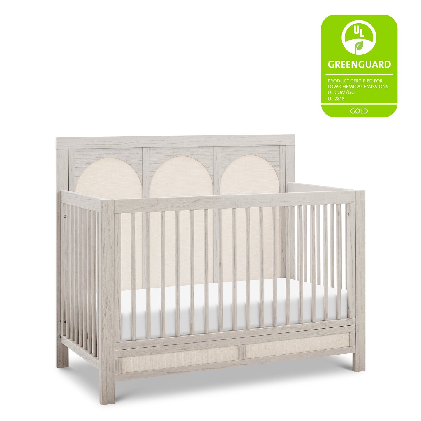 Eloise 4-in-1 Convertible Crib in Honey & Performance Sand Eco-Weave