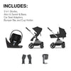 CYBEX EOS STROLLER + ATON G SWIVEL INFANT CAR SEAT WITH SENSORSAFE TRAVEL SYSTEM