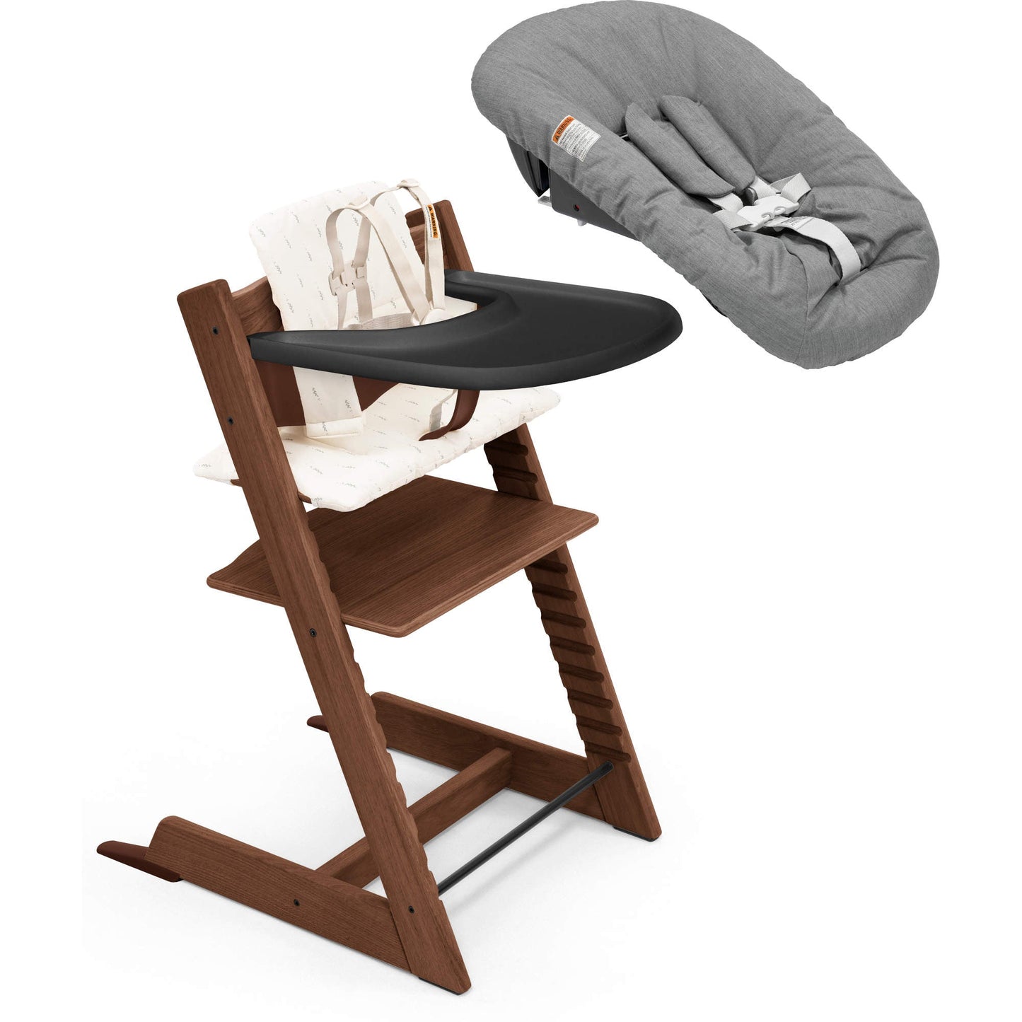STOKKE TRIPP TRAPP HIGH CHAIR² WITH CUSHION, NEWBORN TRAY AND NEWBORN SET