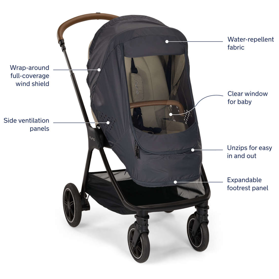 NUNA STROLLER WIND COVER