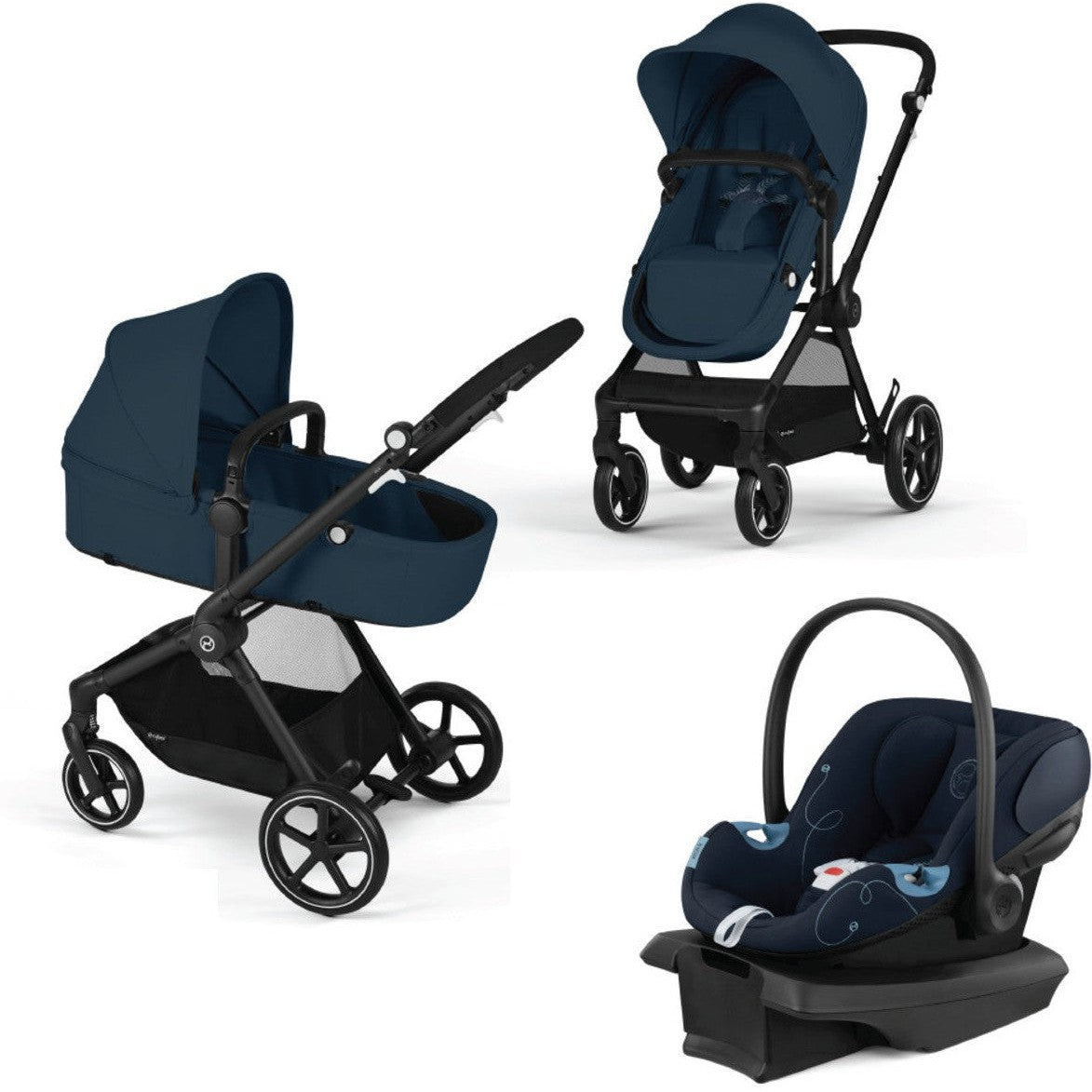 EOS TRAVEL SYSTEM MOON BLACK BLACK  Buttercup Baby Co.