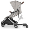 The PiggyBack ride along board easily attaches to your MINU stroller to allow your toddler to join in the stroll, even when they are too tired to walk on their own.