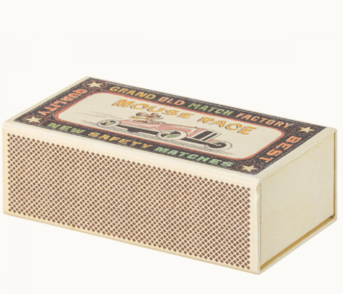 MAILEG BIG SISTER MOUSE IN MATCHBOX DOTS