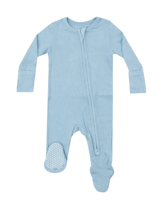 ANGEL DEAR BLUE DREAM RIB 2 WAY ZIPPER FOOTIE
