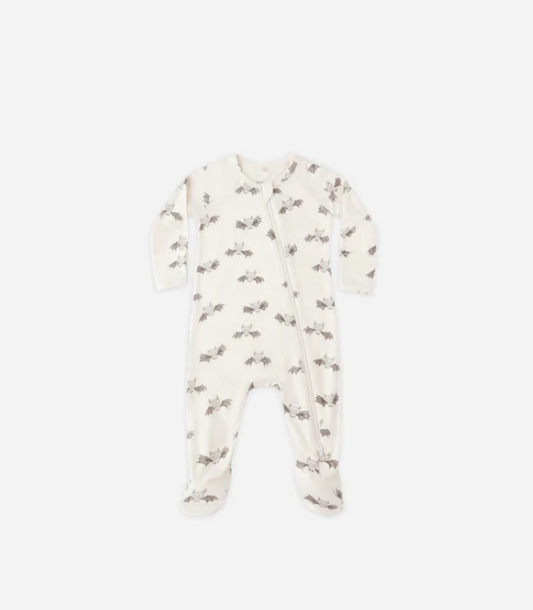 QUINCY MAE BAMBOO ZIP FOOTIE || BATS AW24