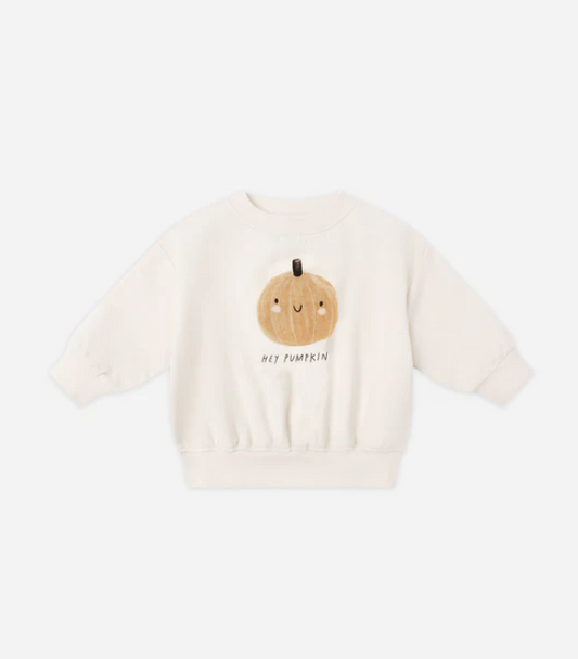QUINCY MAE RELAXED FLEECE SWEATSHIRT || PUMPKIN