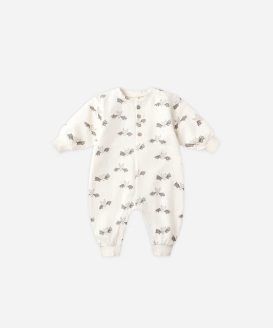 QUINCY MAE RELAXED FLEECE JUMPSUIT - BATS