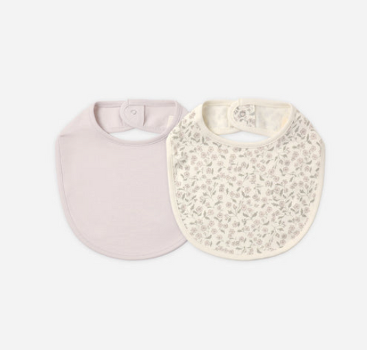 QUINCY MAE JERSEY SNAP BIB, 2 PACK