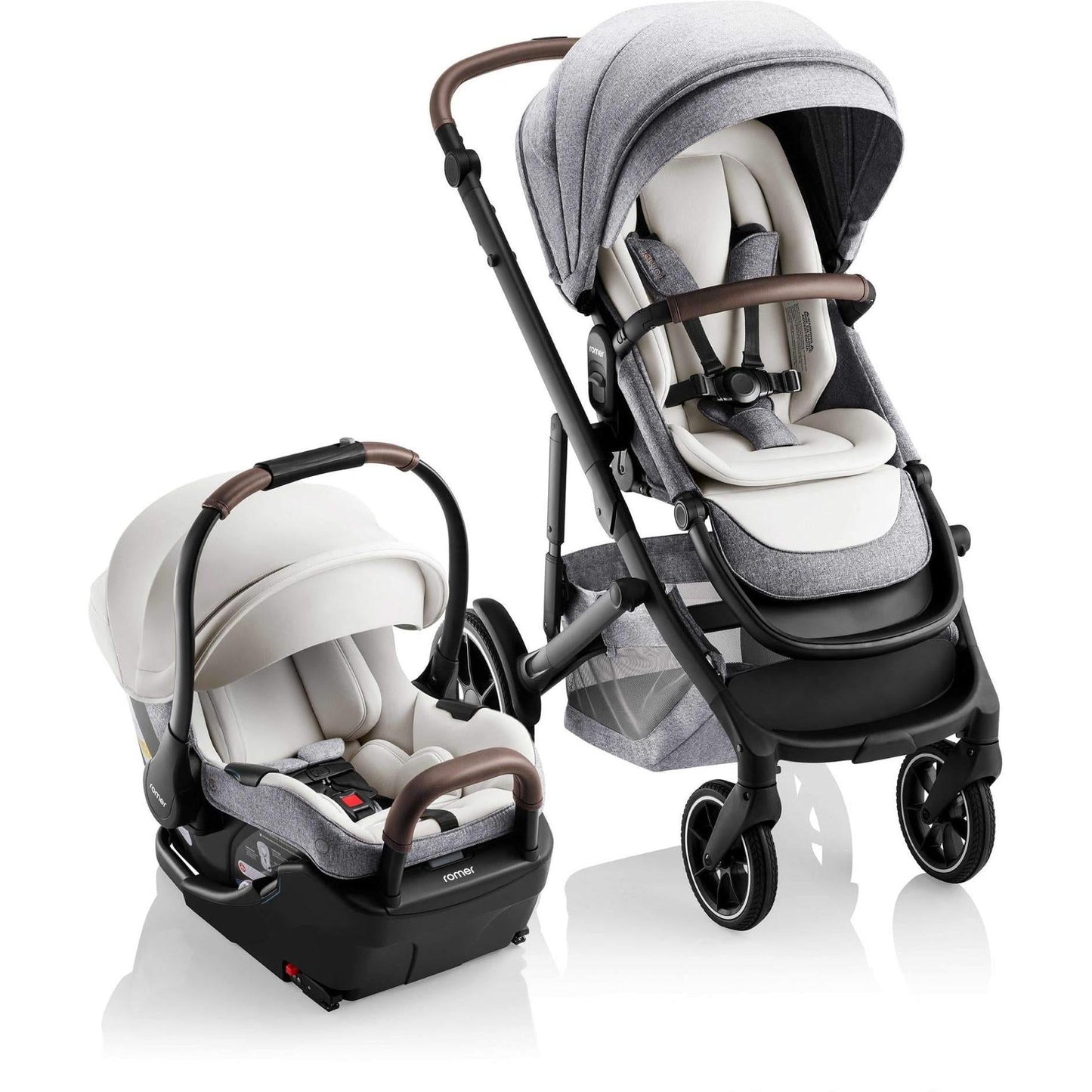 ROMER JUNI INFANT CAR SEAT + TURA STROLLER TRAVEL SYSTEM