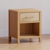 Eloise Nightstand, Assembled in Honey & Performance Sand Eco-Weave